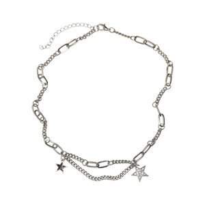 Urban Classics Crystal Stars Necklace silver - UNI