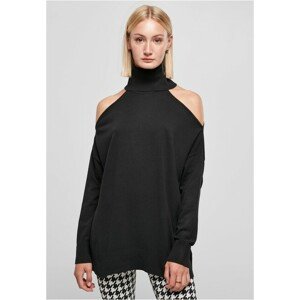 Urban Classics Ladies Cold Shoulder Turtelneck Sweater black - XL