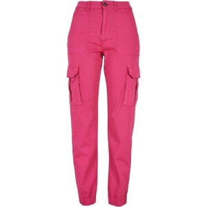 Urban Classics Ladies Cotton Twill Utility Pants hibiskus pink - 34