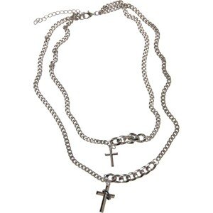 Urban Classics Various Chain Cross Necklace silver - UNI