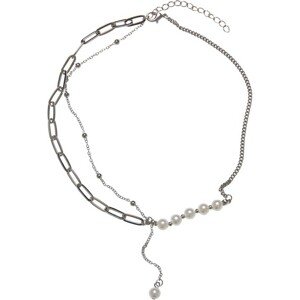 Urban Classics Jupiter Pearl Various Chain Necklace silver - UNI